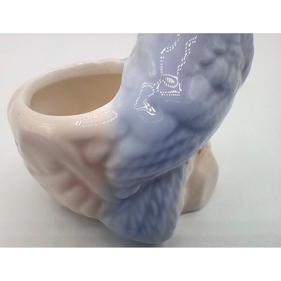 Blue Jay Toothpick Holder Vintage Porcelain 2.25 In Miniature Bird Nest Decor - Picture 11 of 16